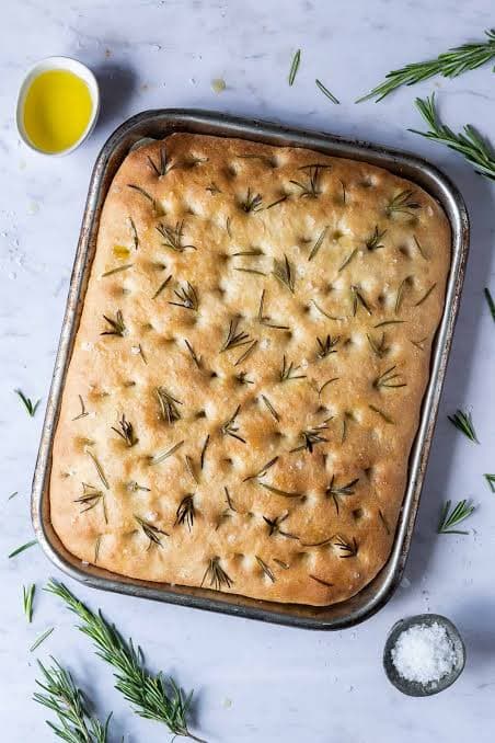 Fresh Rosemary & Extra Virgin Olive Oil Sea Salt Focaccia
