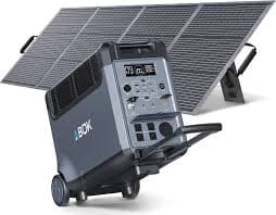 2000W Solar Generator Kit with 2x 200W Foldable Monocrystalline Solar Panels