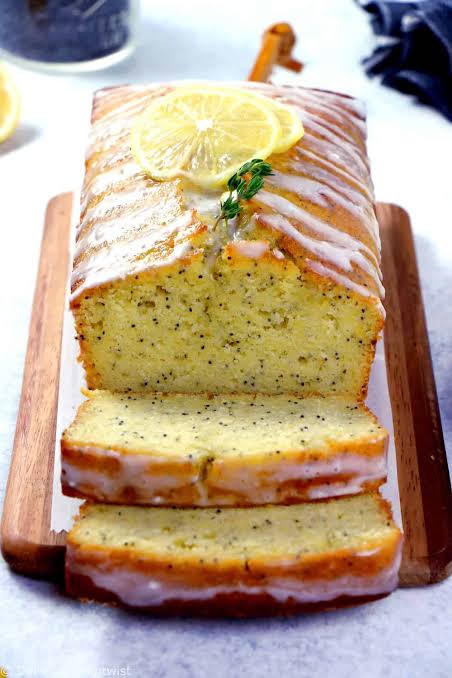 Iced Lemon Poppy Seed Quick Bread Loaf