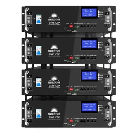 48V 100Ah Server Rack LiFePO4 Solar Battery Bank Module